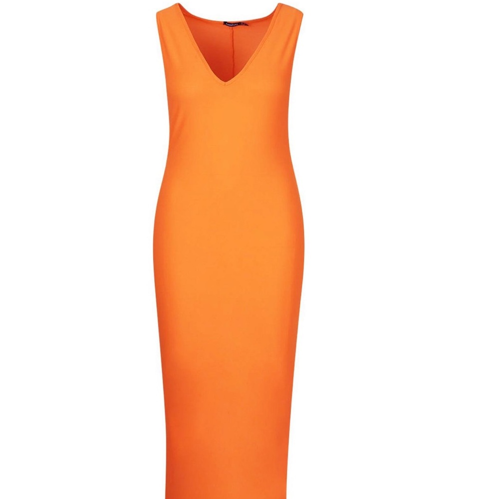 Boohoo V-Neck Maxi Dress